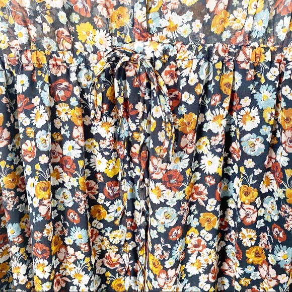 NWT Zara Multicolor Floral Long Sleeve Mini Dress - Picture 6 of 12